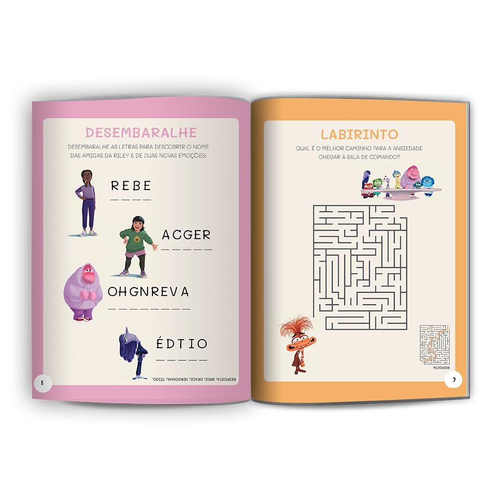 500 adesivos Divertida Mente 2 + Atividades e desenhos para colorir - Loja  Barretos Papelaria